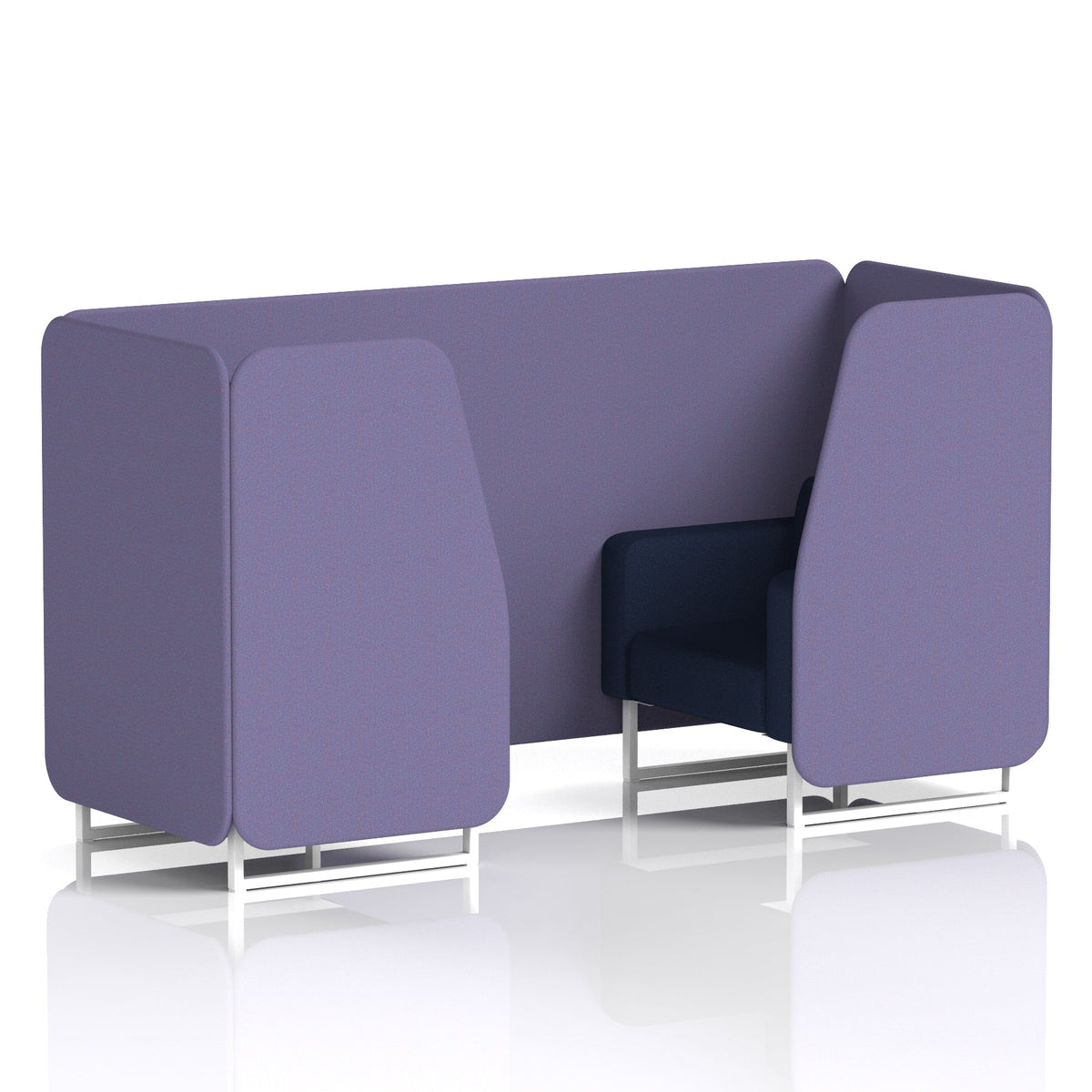 Commercial 2 Seater Privacy Booth – Two Tone – Crib 5 Synergy - Order Panels And Alike Sofa White - Industrious Decor