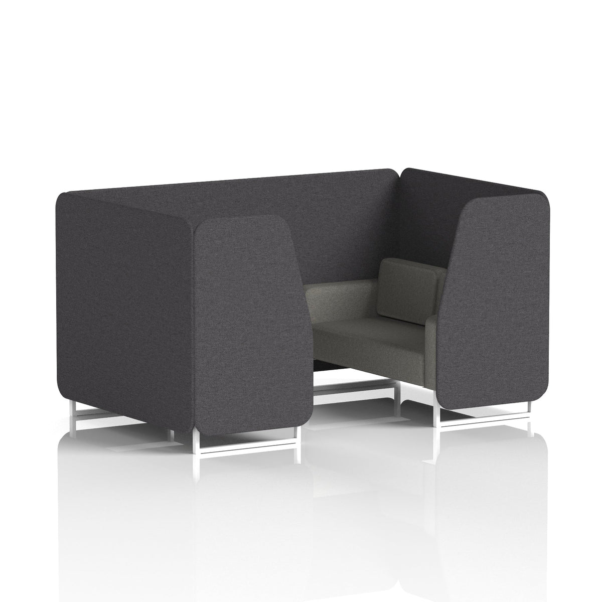 Commercial 4 Seater Privacy Booth – Two Tone – Crib 5 X2 - Arithmetic Panels And Number Sofa White - Industrious Decor