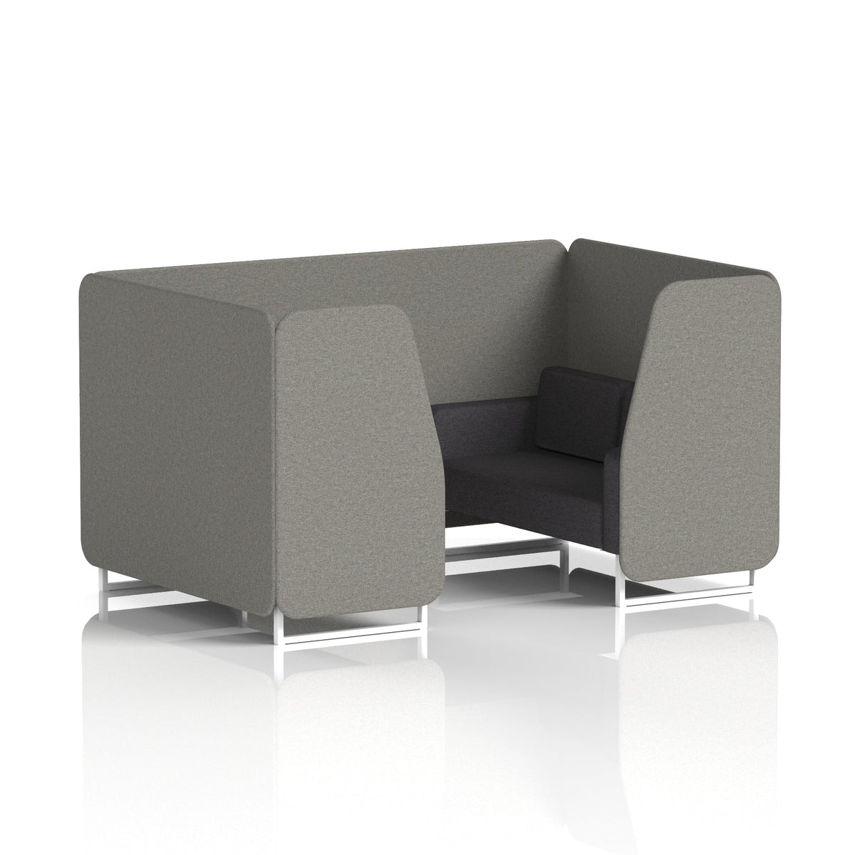 Commercial 4 Seater Privacy Booth – Two Tone – Crib 5 X2 - Number Panels And Arithmetic Sofa White - Industrious Decor