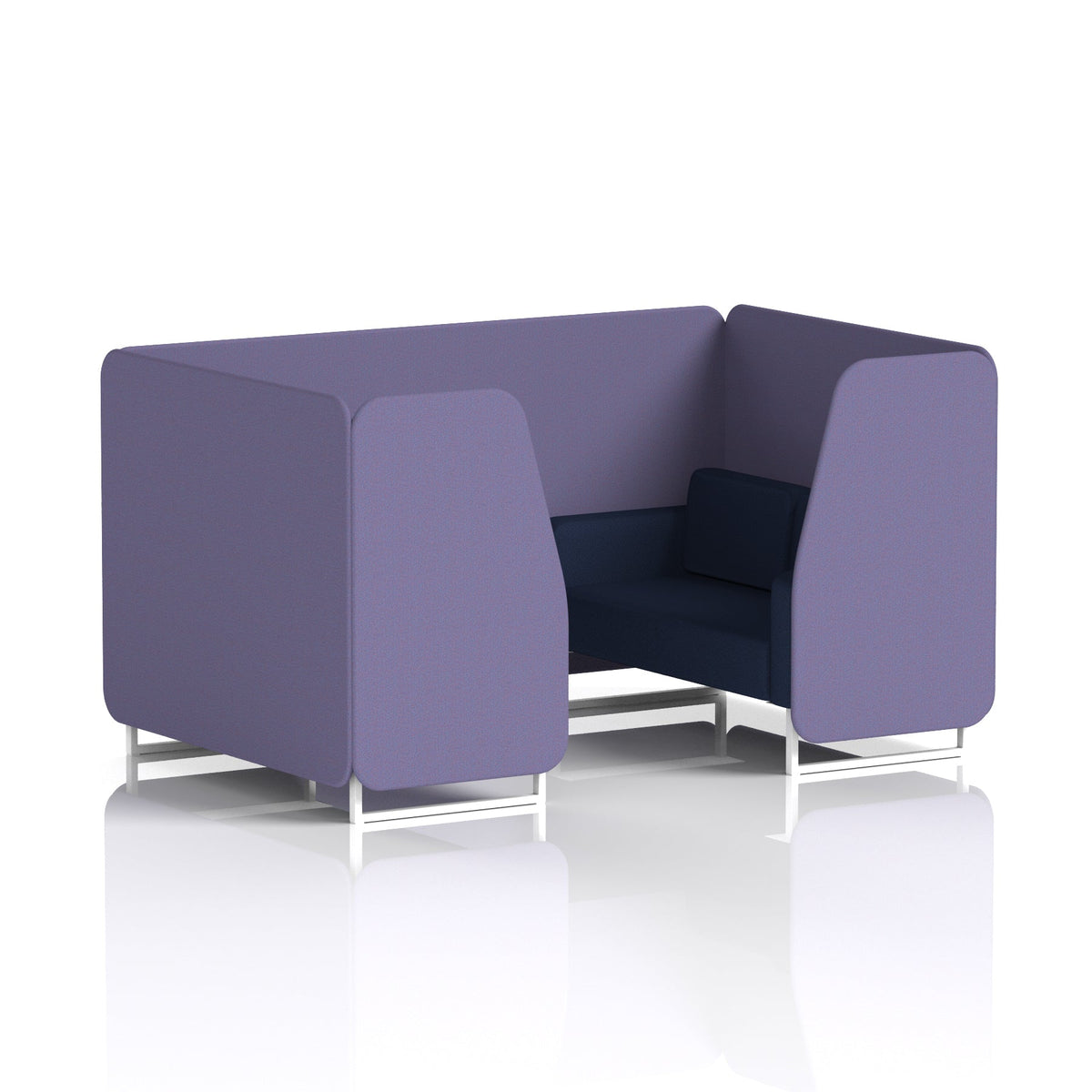 Commercial 4 Seater Privacy Booth – Two Tone – Crib 5 Synergy - Order Panels And Alike Sofa White - Industrious Decor