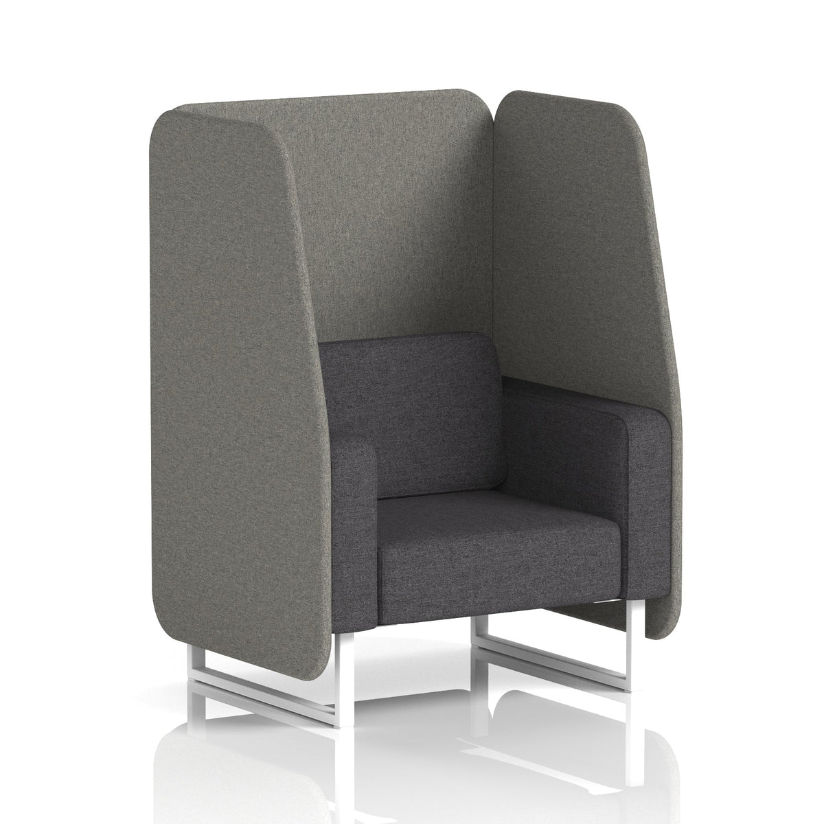 Commercial 1 Seater Open Privacy Booth – Two Tone – Crib 5 X2 - Number Panels And Arithmetic Sofa White - Industrious Decor