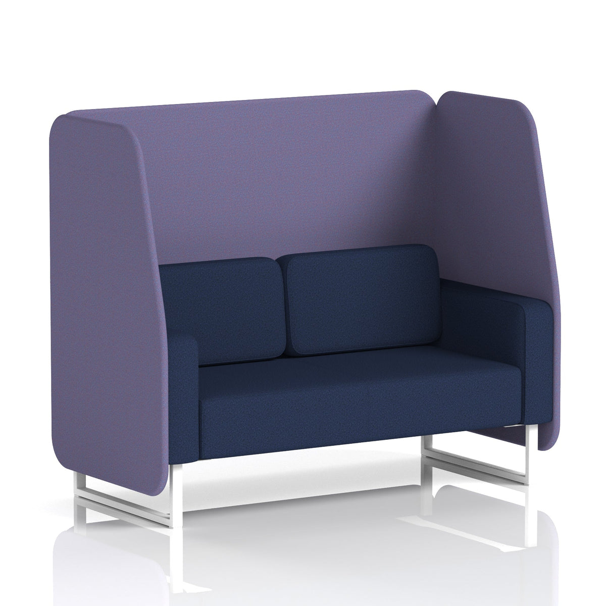 Commercial 2 Seater Open Privacy Booth – Two Tone – Crib 5 Synergy - Order Panels And Alike Sofa White - Industrious Decor