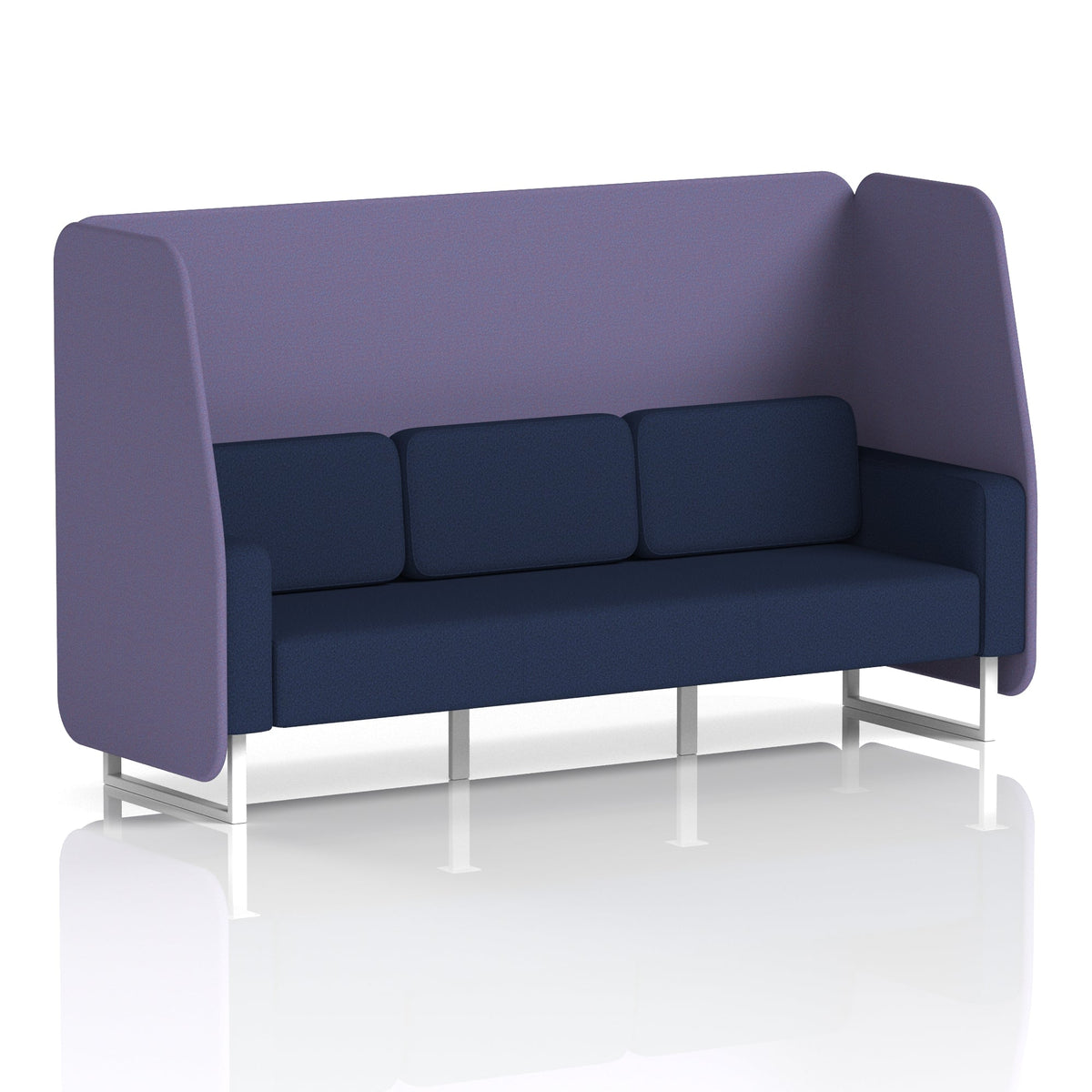 Commercial 3 Seater Open Privacy Booth – Two Tone – Crib 5 Synergy - Order Panels And Alike Sofa White - Industrious Decor