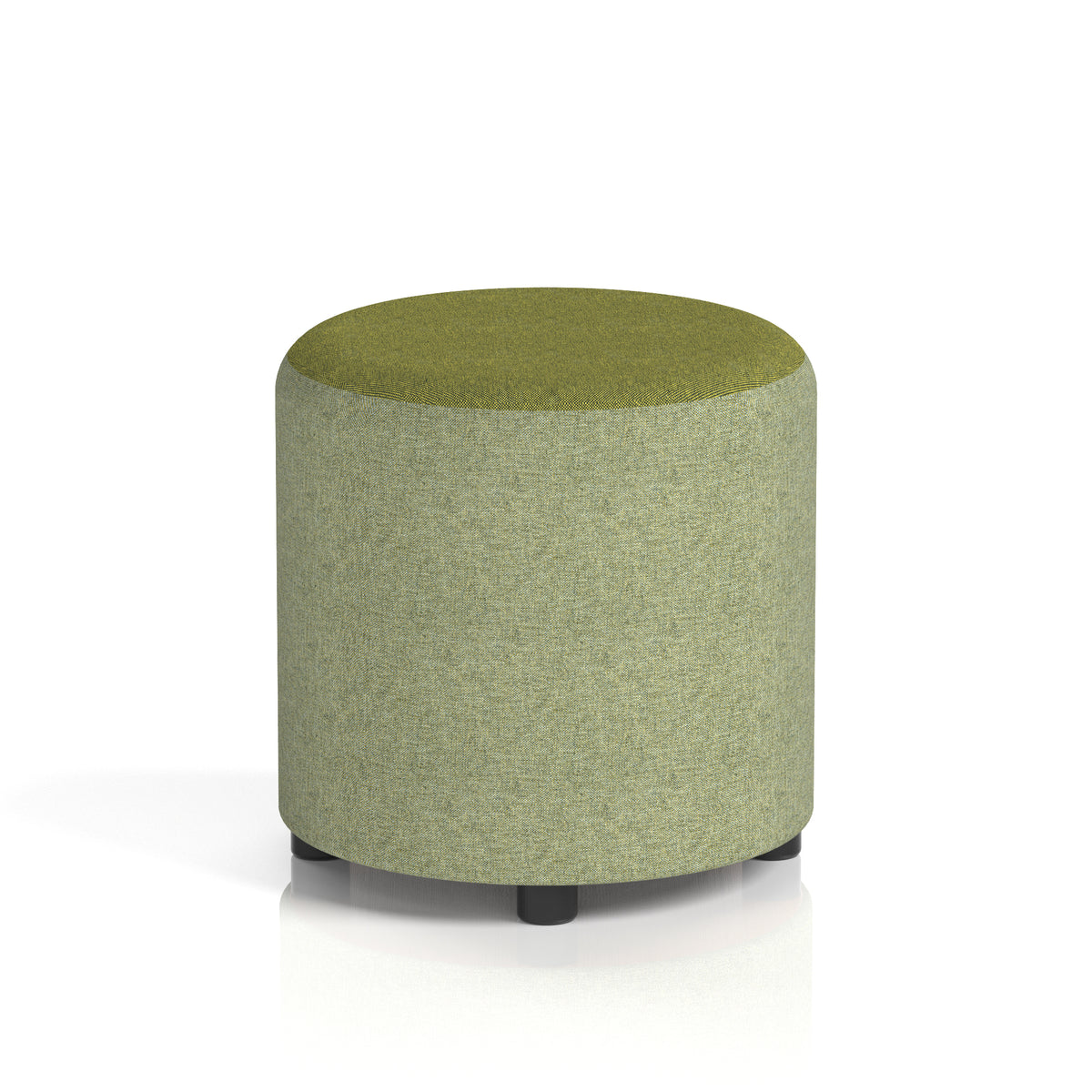 Commercial Round Stool – Two Tone | Crib 5 Contract Rivet - Burnish Body Olive Top - Industrious Decor