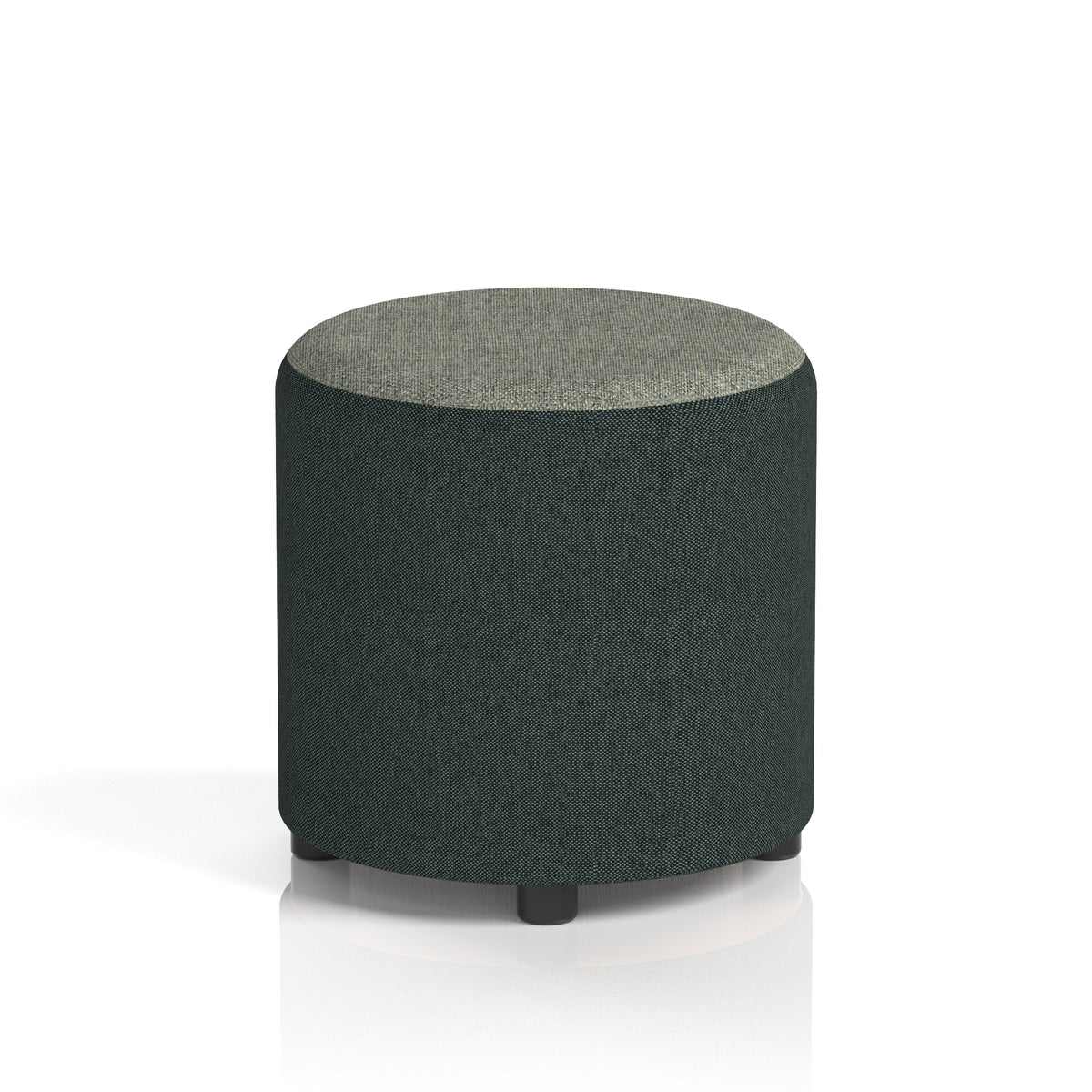 Commercial Round Stool – Two Tone | Crib 5 Contract Rivet - Charcoal Body Vitreous Top - Industrious Decor