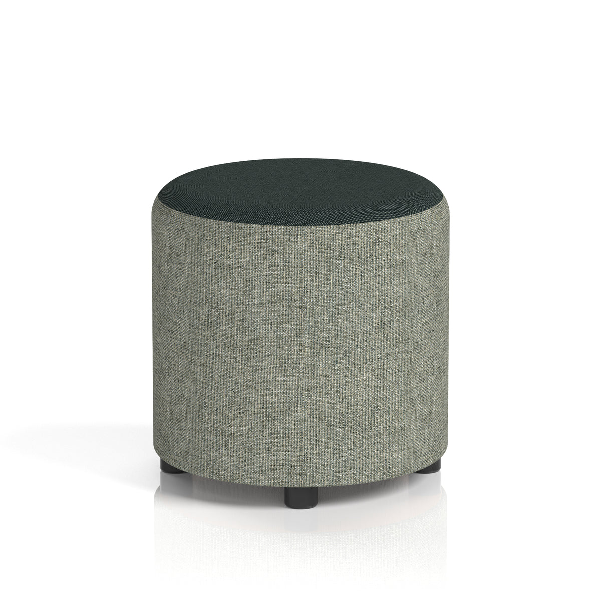 Commercial Round Stool – Two Tone | Crib 5 Contract Rivet - Vitreous Body Charcoal Top - Industrious Decor