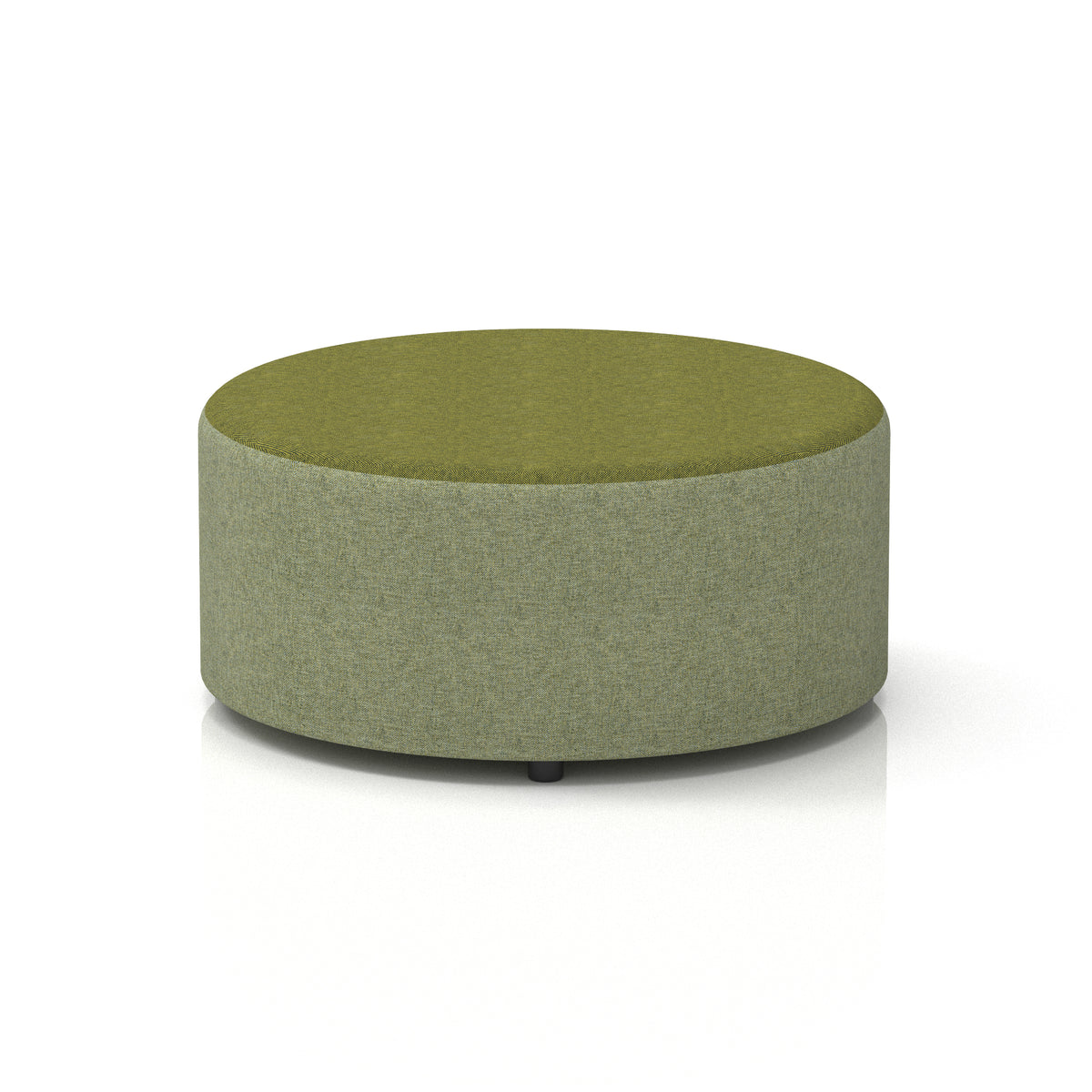 Commercial Large Round Stool – Two Tone | Crib 5 Contract Large Rivet - Burnish Body Olive Top - Industrious Decor