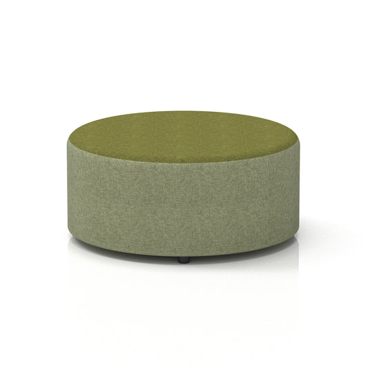Commercial Large Round Stool – Two Tone | Crib 5 Contract Large Rivet - Burnish Body Olive Top - Industrious Decor