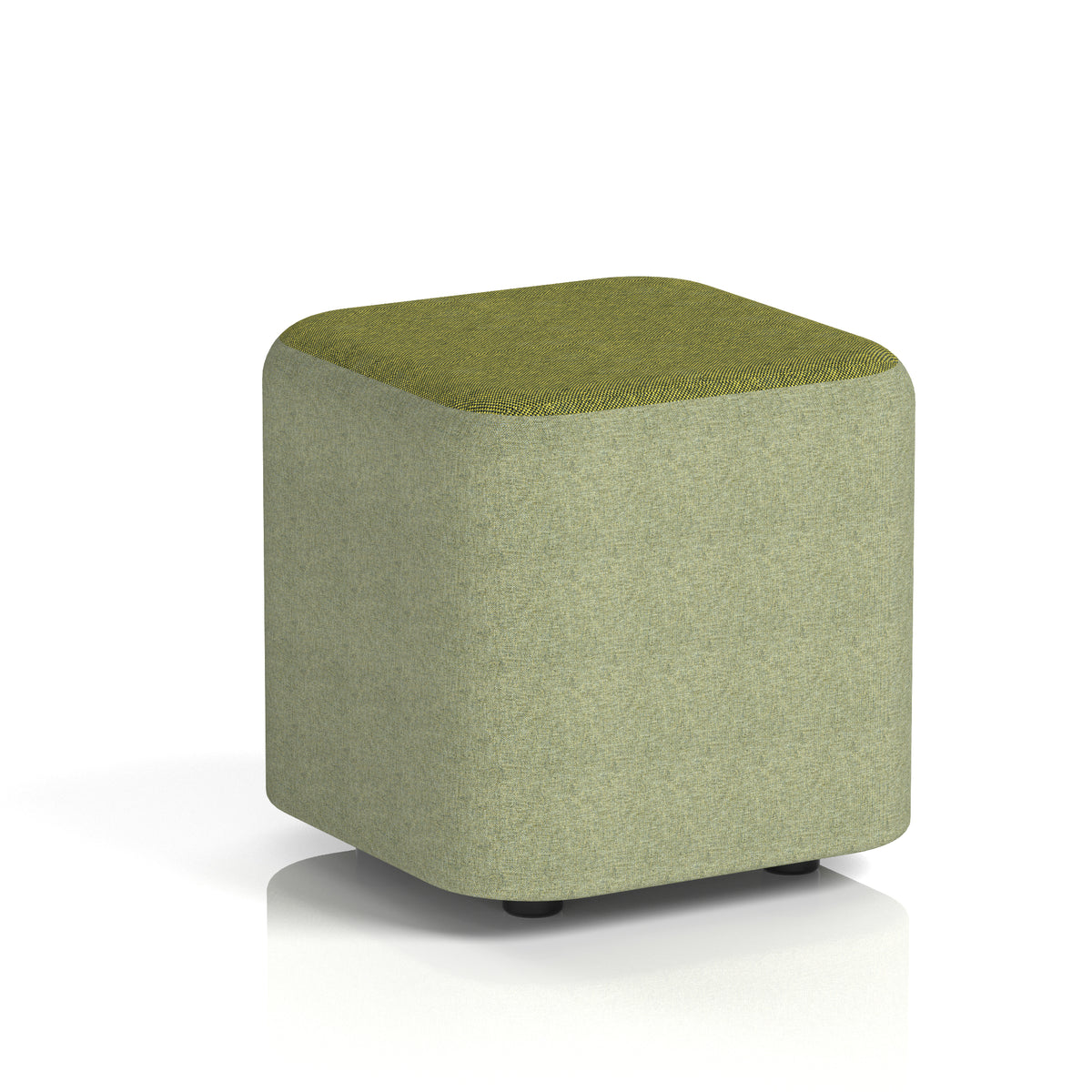 Commercial Square Stool – Two Tone | Crib 5 Contract Rivet - Burnish Body Olive Top - Industrious Decor