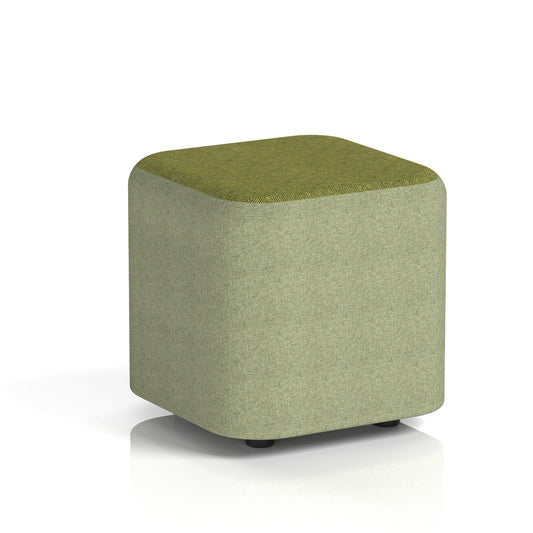 Commercial Square Stool – Two Tone | Crib 5 Contract Rivet - Burnish Body Olive Top - Industrious Decor