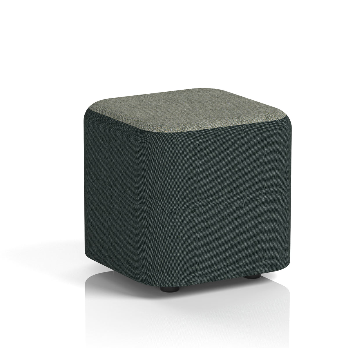Commercial Square Stool – Two Tone | Crib 5 Contract Rivet - Charcoal Body Vitreous Top - Industrious Decor