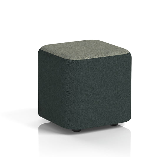 Commercial Square Stool – Two Tone | Crib 5 Contract Rivet - Charcoal Body Vitreous Top - Industrious Decor