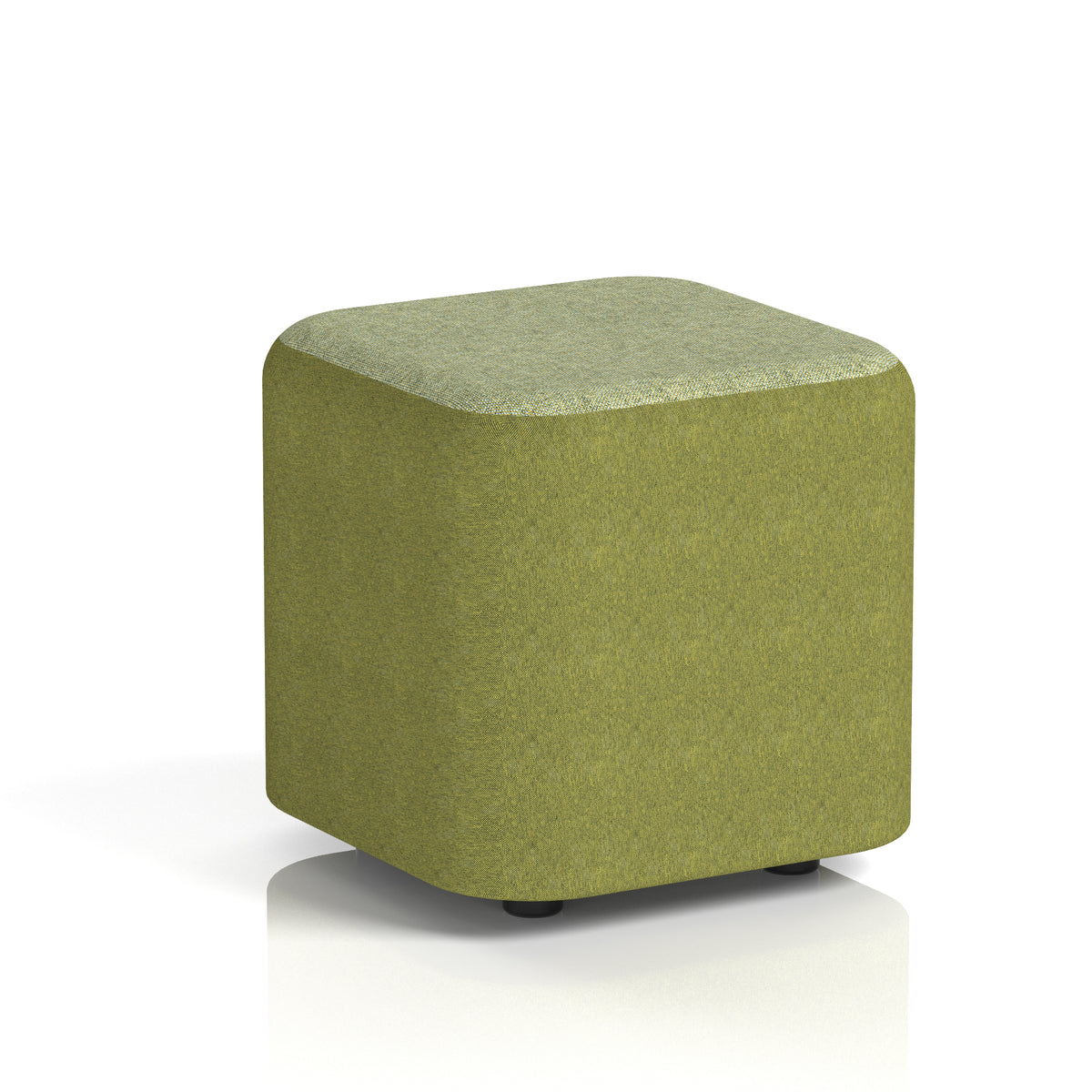 Commercial Square Stool – Two Tone | Crib 5 Contract Rivet - Olive Body Burnish Top - Industrious Decor