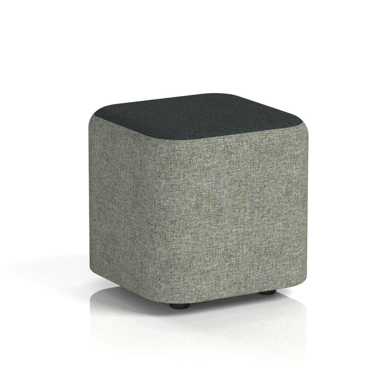 Commercial Square Stool – Two Tone | Crib 5 Contract Rivet - Vitreous Body Charcoal Top - Industrious Decor
