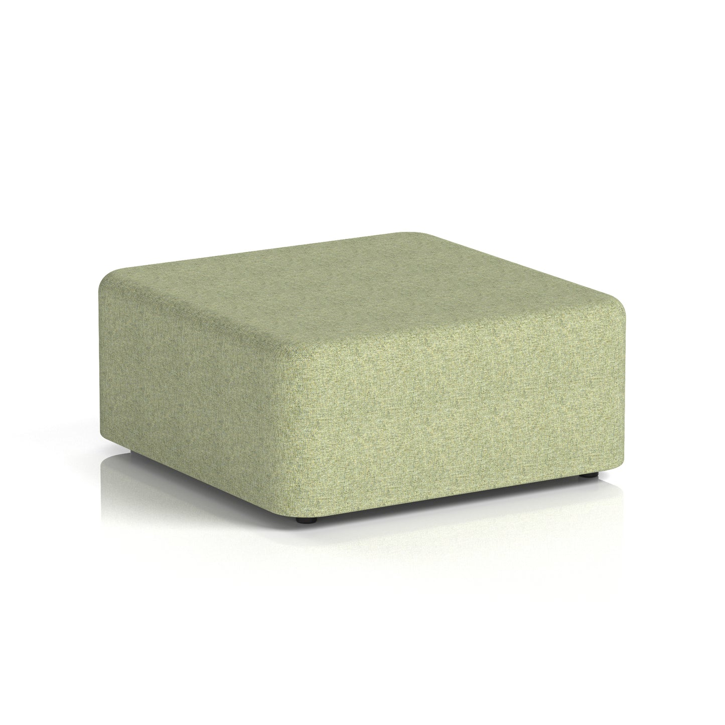 Fitz Upholstered large Square Stool 950 x 950 mm Rivet - Burnish Body And Top - Industrious Decor