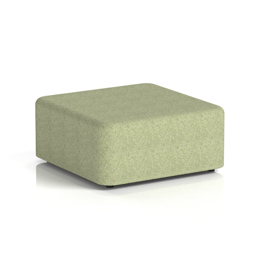 Fitz Upholstered Large Square Stool 950 x 950 mm Rivet - Burnish Body And Top - Industrious Decor