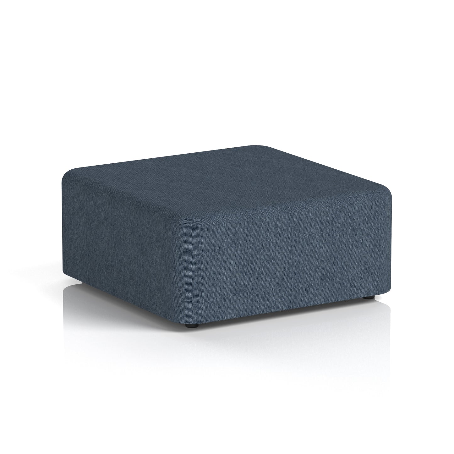 Fitz Upholstered large Square Stool 950 x 950 mm Rivet - Crucible Body And Top - Industrious Decor