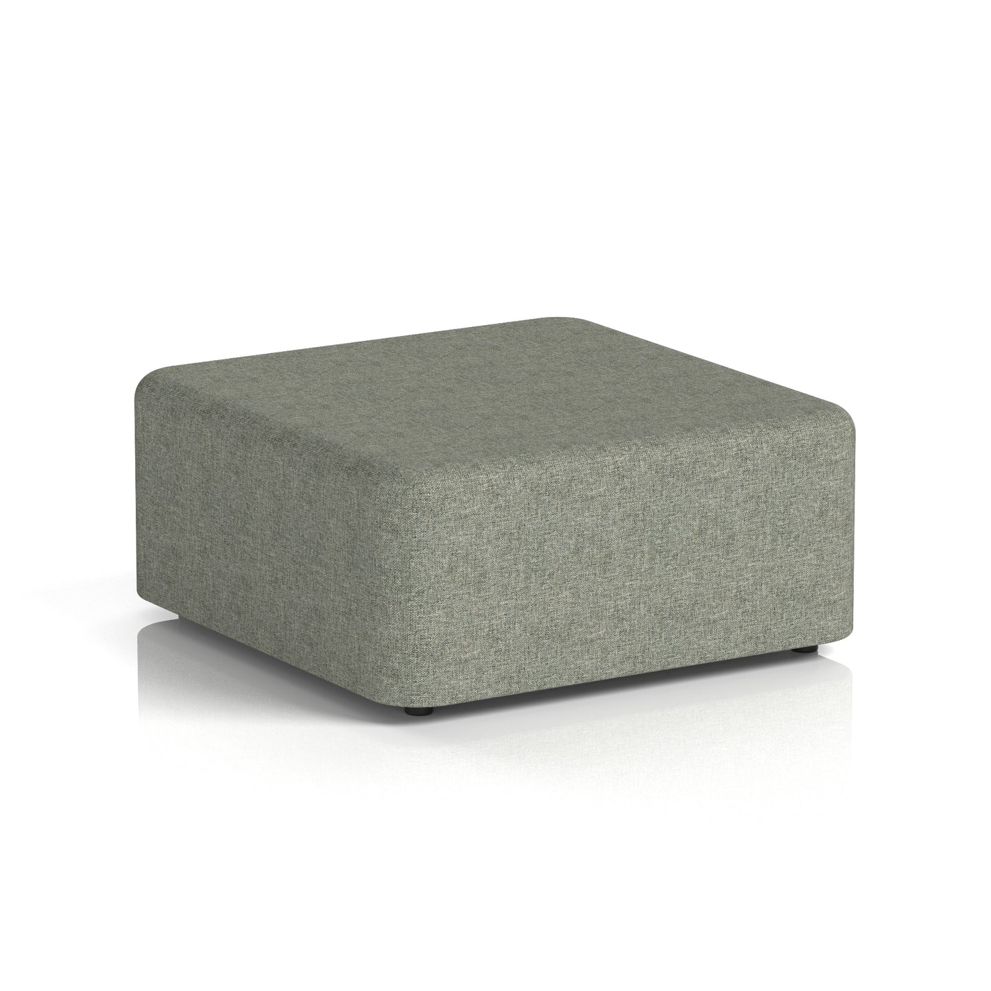 Fitz Upholstered large Square Stool 950 x 950 mm Rivet - Vitreous Body And Top - Industrious Decor
