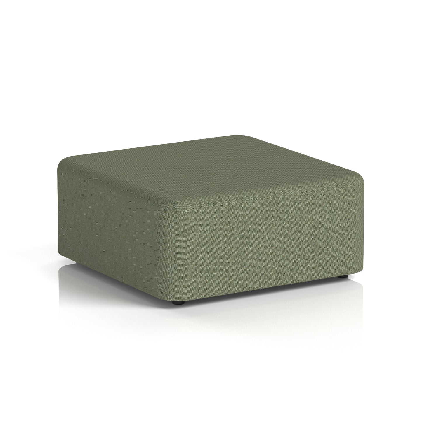 Fitz Upholstered large Square Stool 950 x 950 mm Main Line Flax - Monument Body And Top - Industrious Decor