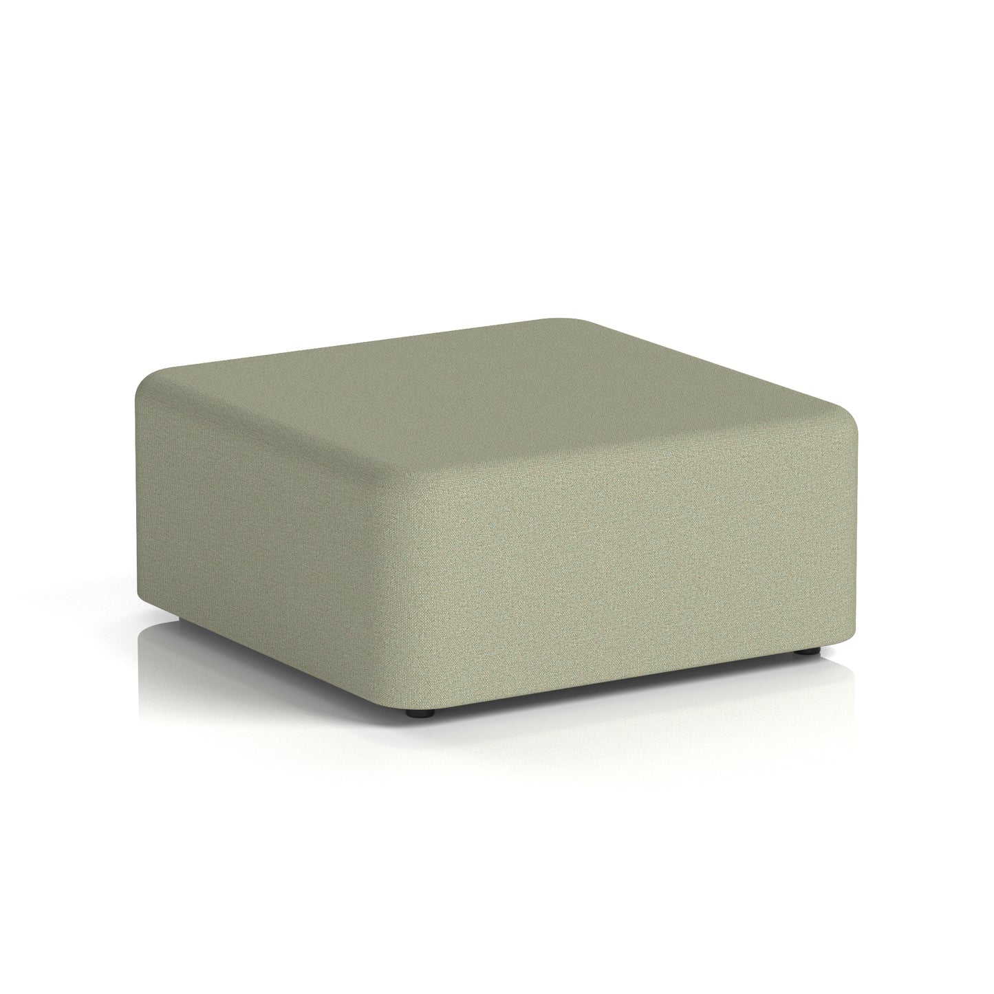 Fitz Upholstered large Square Stool 950 x 950 mm Main Line Flax - Newbury Body And Top - Industrious Decor