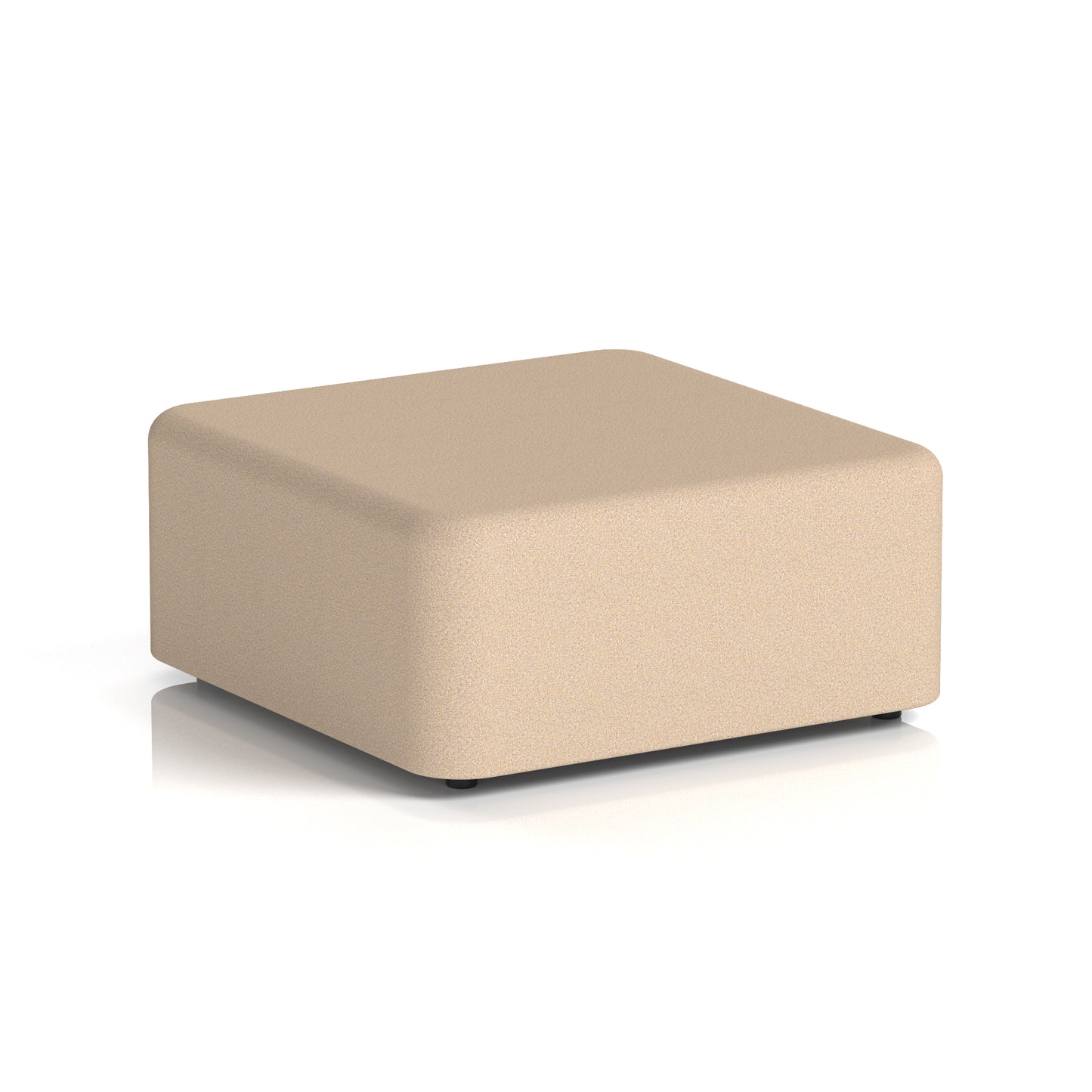 Fitz Upholstered large Square Stool 950 x 950 mm Synergy - Affix Body And Top - Industrious Decor