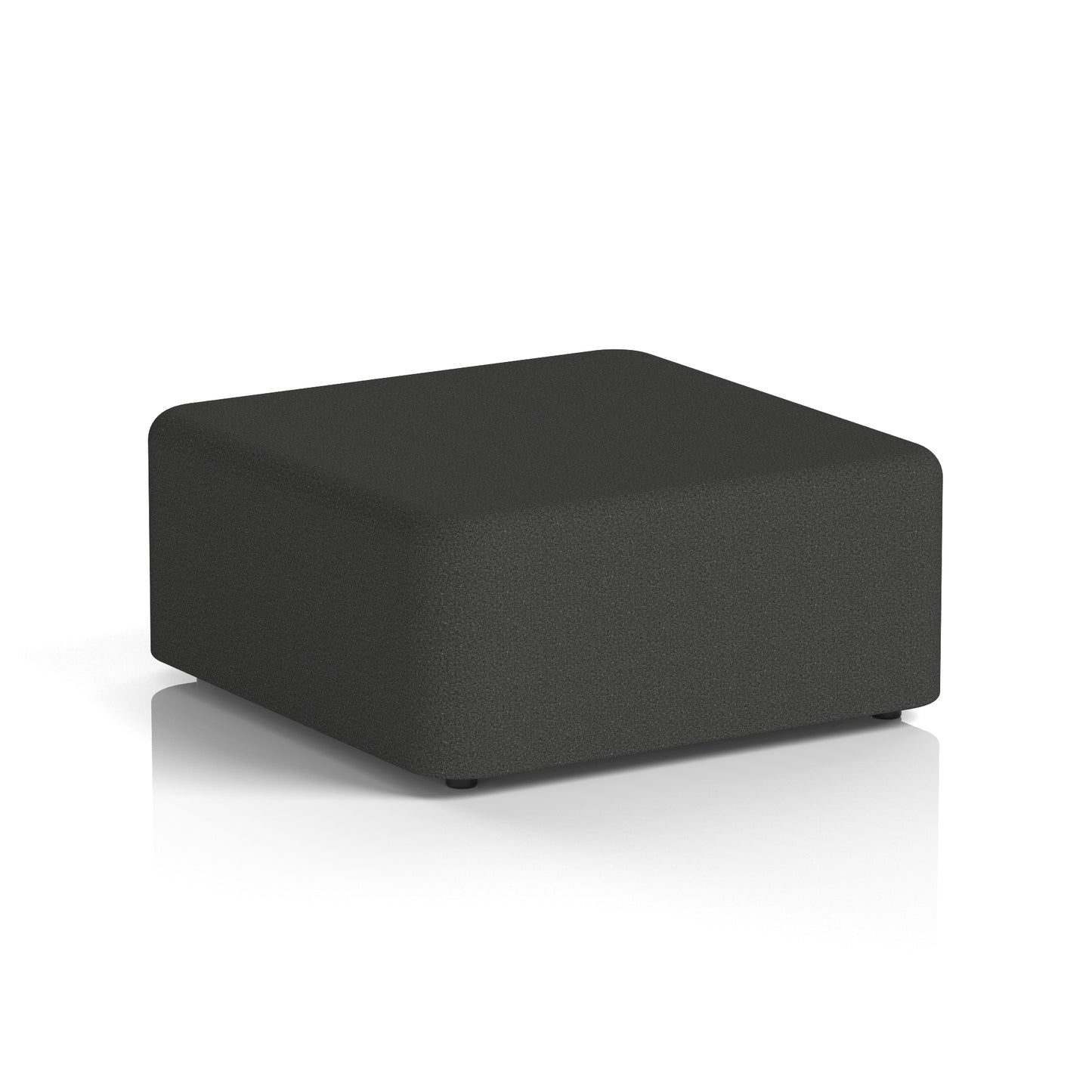 Fitz Upholstered large Square Stool 950 x 950 mm Synergy - Mix Body And Top - Industrious Decor