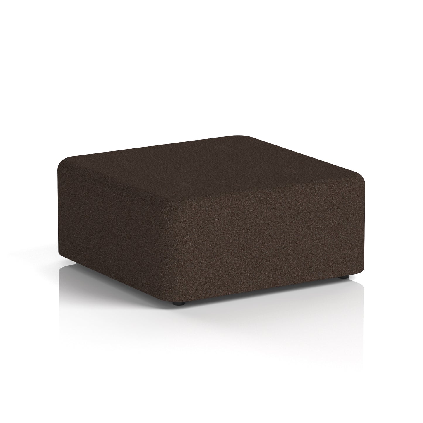 Fitz Upholstered large Square Stool 950 x 950 mm Synergy - Wed Body And Top - Industrious Decor