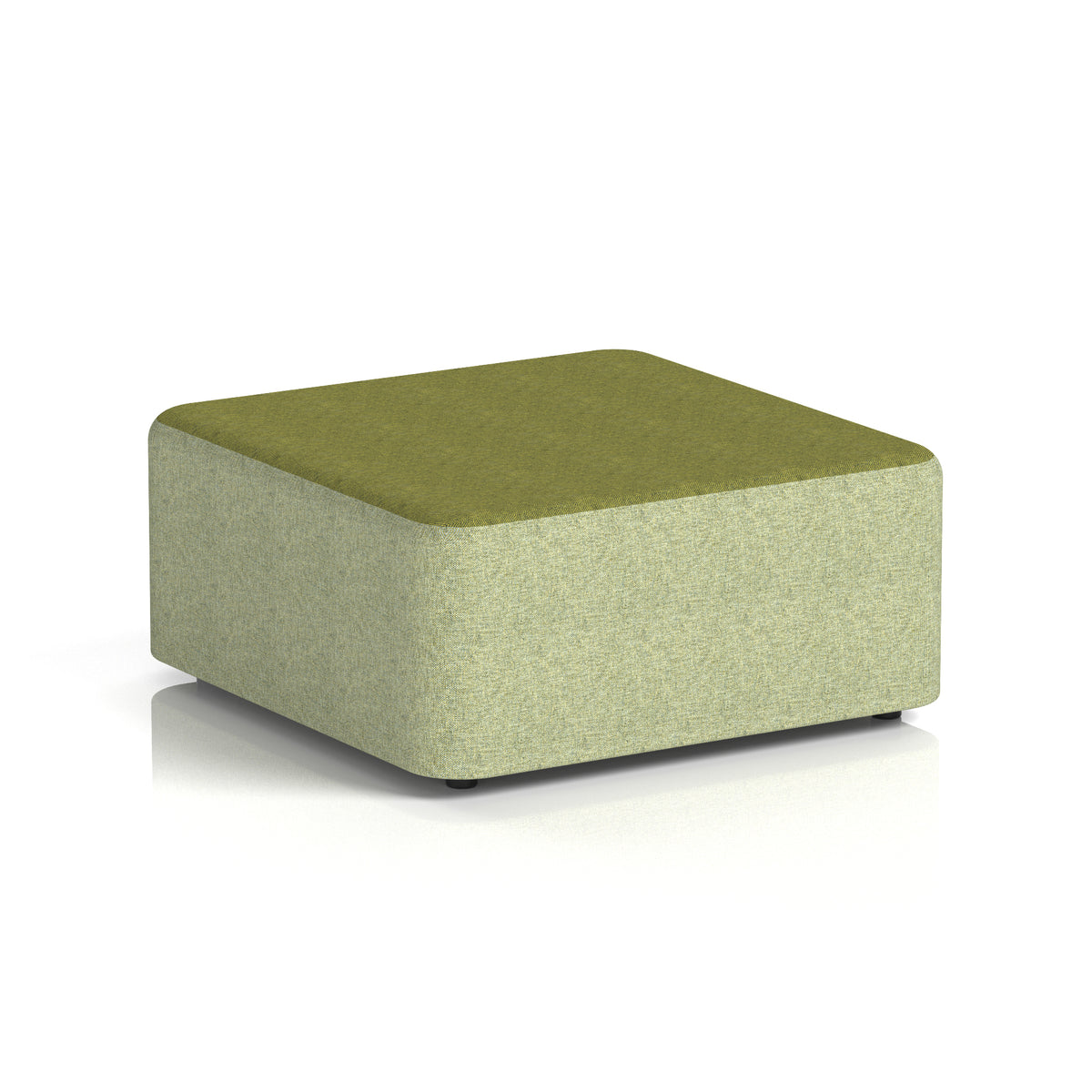 Commercial Large Square Stool – Two Tone | Crib 5 Contract Rivet - Burnish Body Olive Top - Industrious Decor