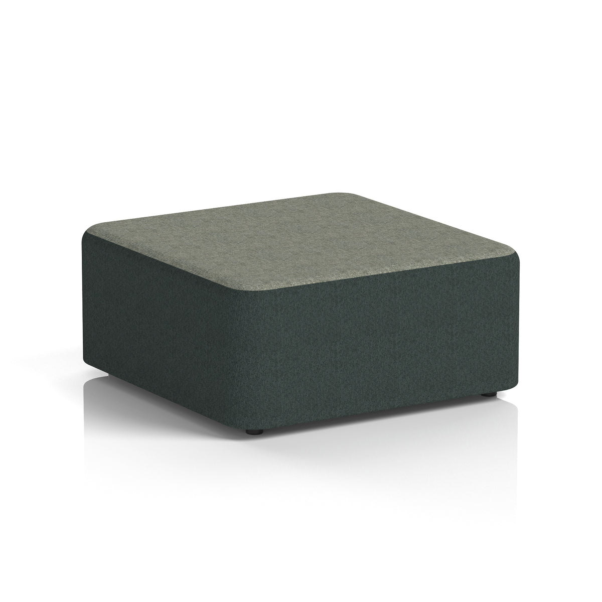 Commercial Large Square Stool – Two Tone | Crib 5 Contract Rivet - Charcoal Body Vitreous Top - Industrious Decor