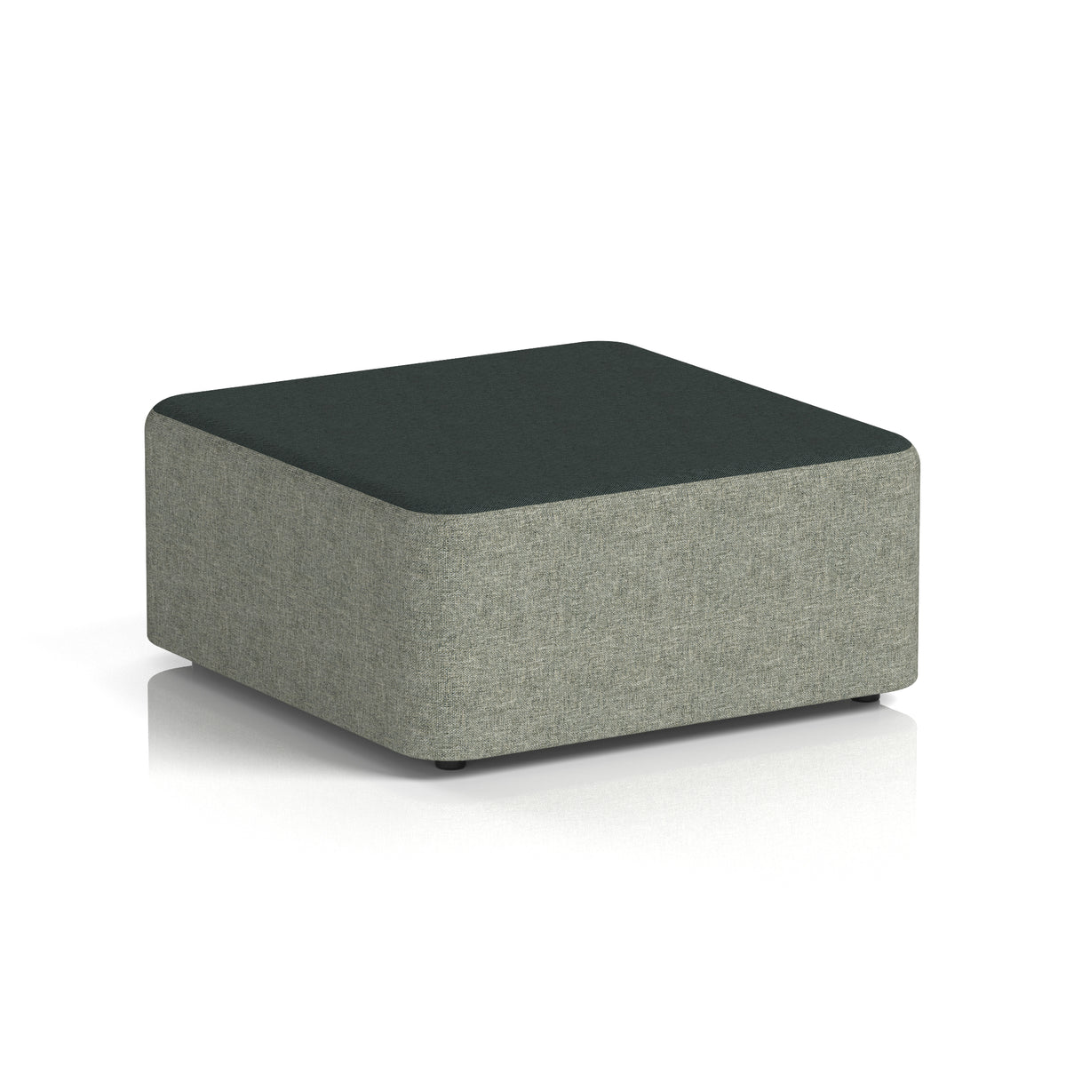Commercial Large Square Stool – Two Tone | Crib 5 Contract Rivet - Vitreous Body Charcoal Top - Industrious Decor