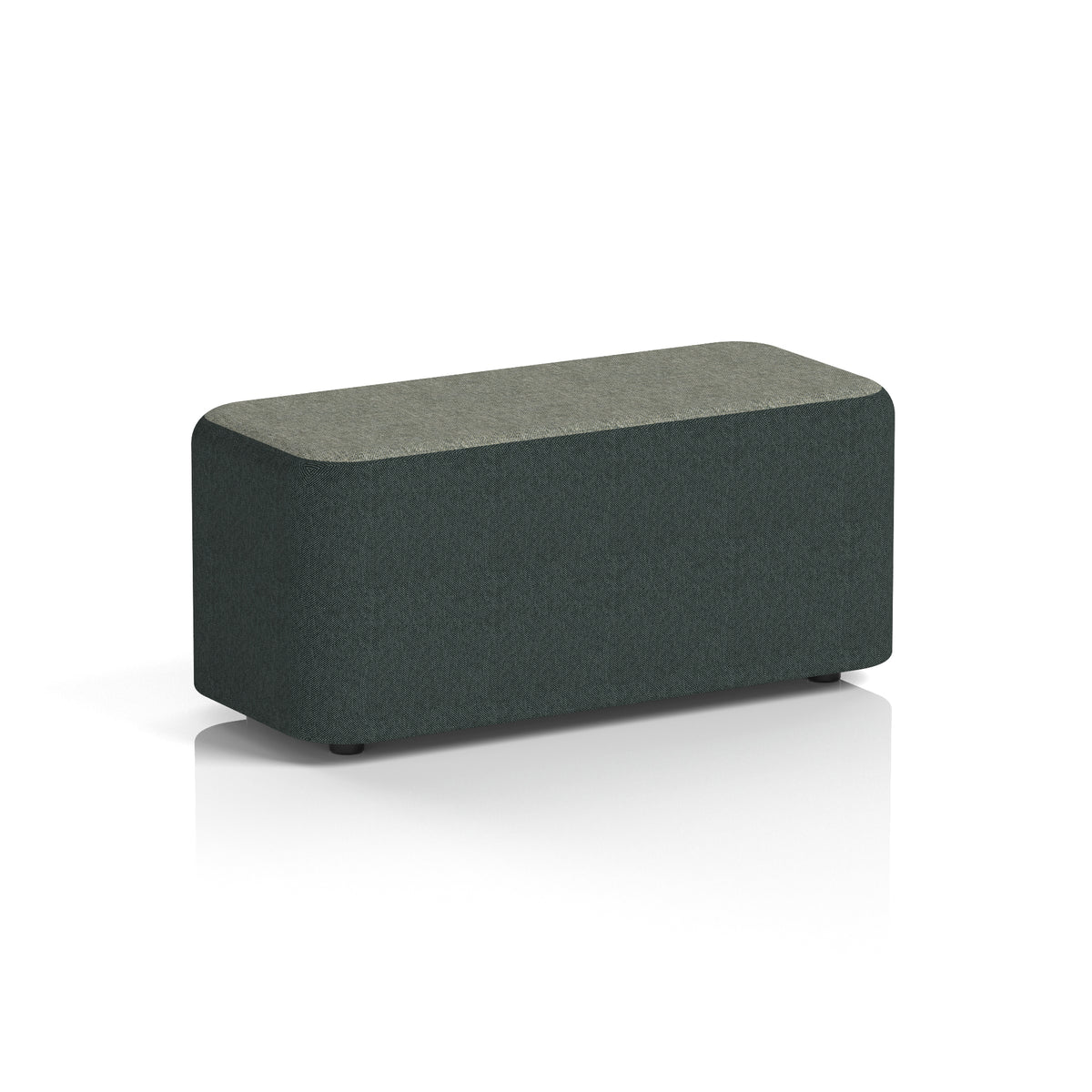 Commercial Rectangular Stool – Two Tone | Crib 5 Contract Rivet - Charcoal Body Vitreous Top - Industrious Decor
