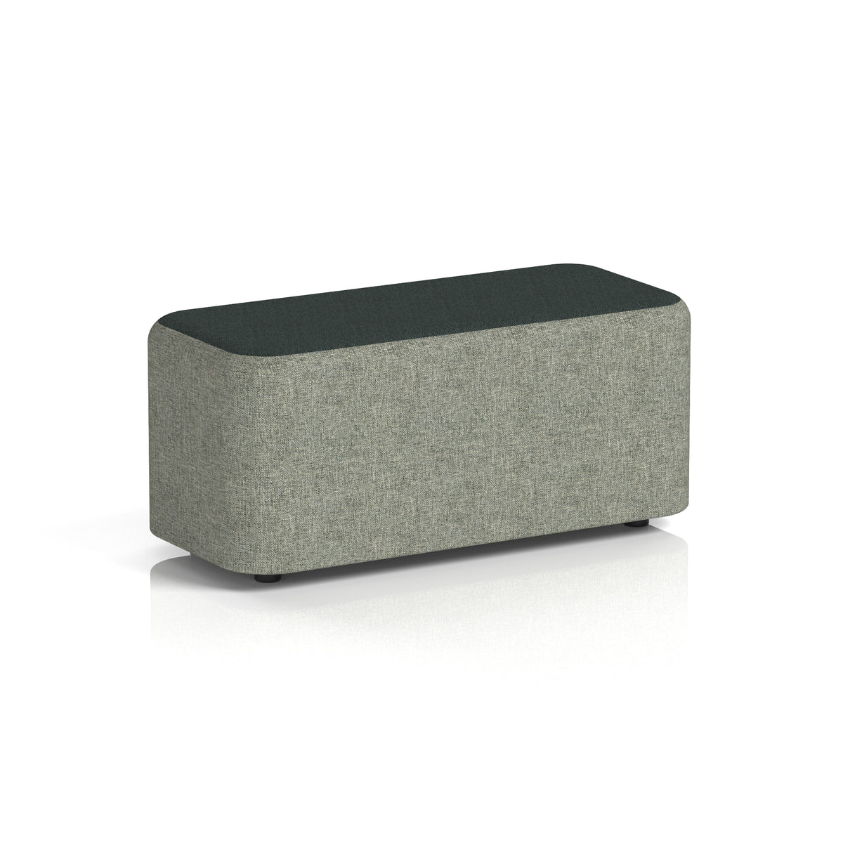 Commercial Rectangular Stool – Two Tone | Crib 5 Contract Rivet - Vitreous Body Charcoal Top - Industrious Decor