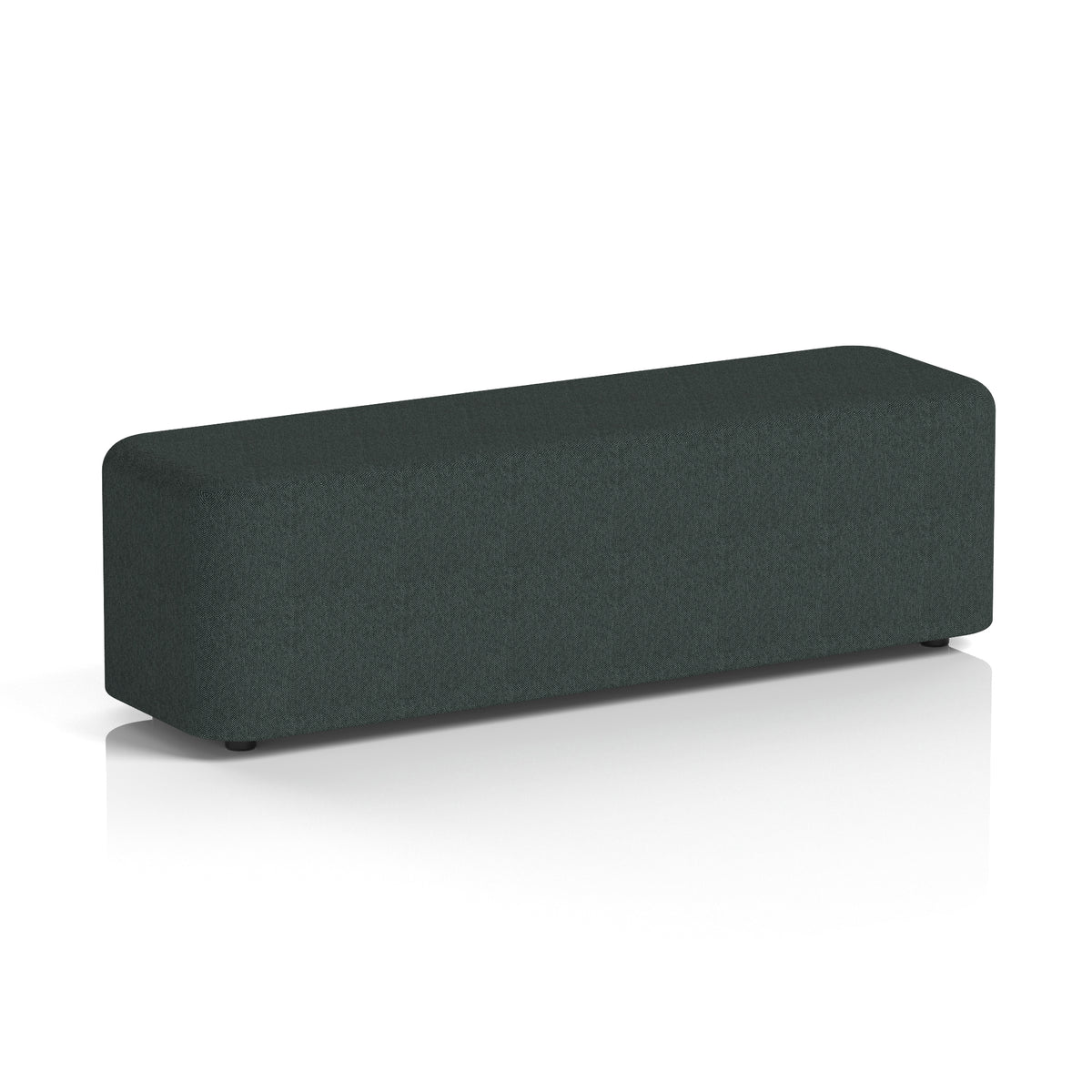 Commercial Large Rectangular Stool – Single Tone | Crib 5 Contract Large Rivet - Charcoal Body And Top - Industrious Decor