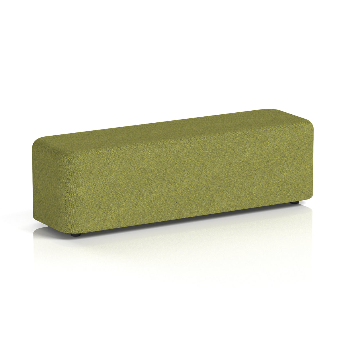 Commercial Large Rectangular Stool – Single Tone | Crib 5 Contract Large Rivet - Olive Body And Top - Industrious Decor