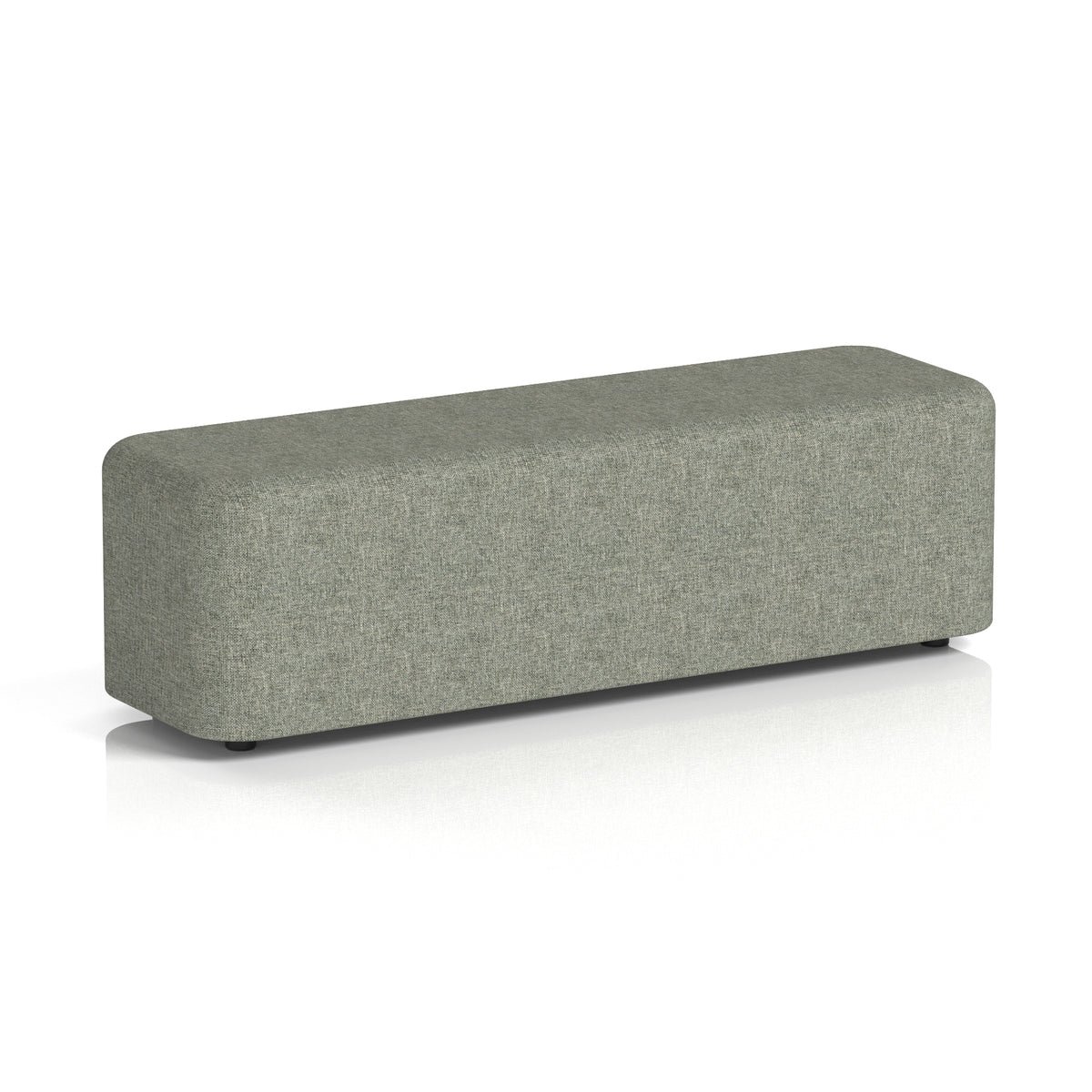 Commercial Large Rectangular Stool – Single Tone | Crib 5 Contract Large Rivet - Vitreous Body And Top - Industrious Decor