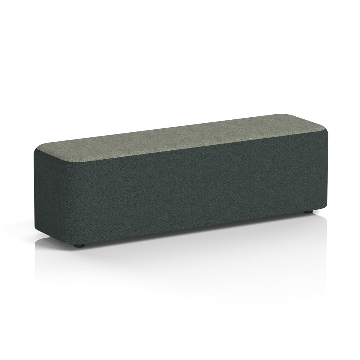 Commercial Large Rectangular Stool – Two Tone | Crib 5 Contract Rivet - Charcoal Body Vitreous Top - Industrious Decor