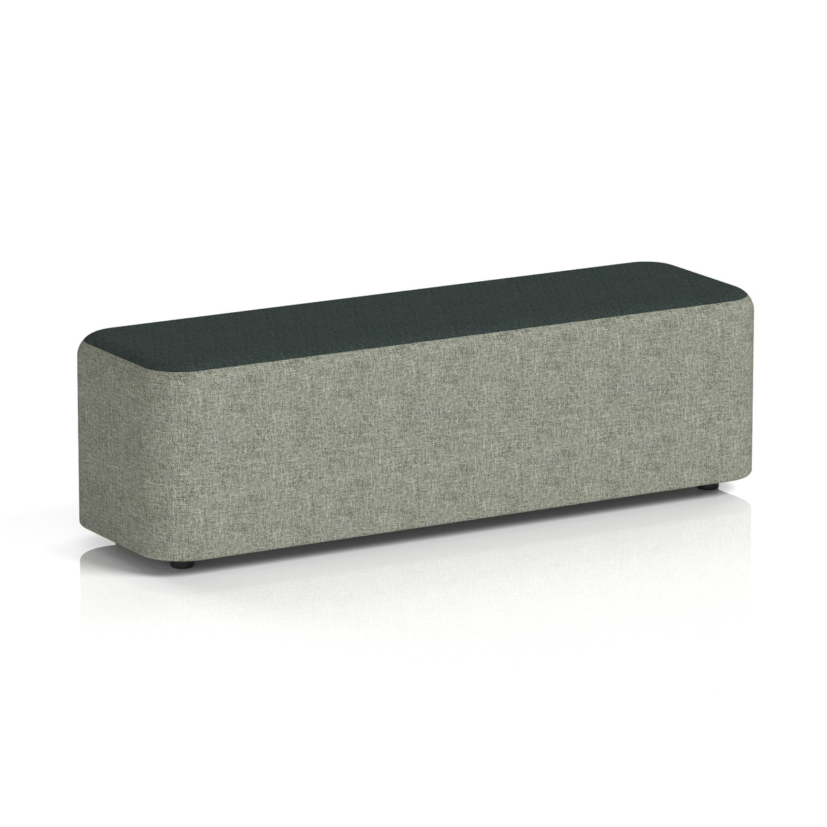Commercial Large Rectangular Stool – Two Tone | Crib 5 Contract Rivet - Vitreous Body Charcoal Top - Industrious Decor
