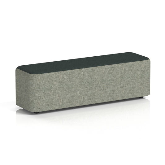 Commercial Large Rectangular Stool – Two Tone | Crib 5 Contract Rivet - Vitreous Body Charcoal Top - Industrious Decor