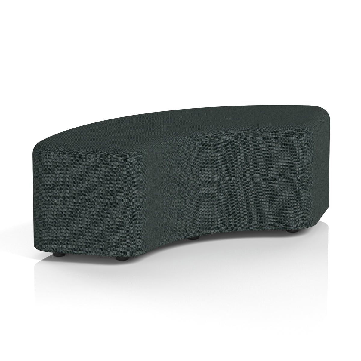 Commercial 90° Curved Stool – Single Tone | Crib 5 Contract Rivet - Charcoal Body And Top - Industrious Decor