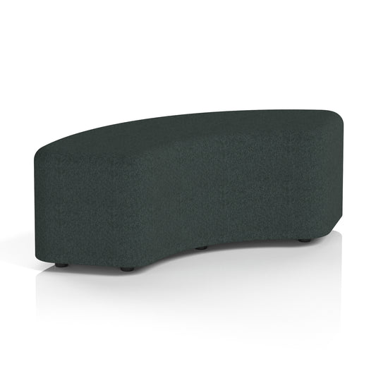 Commercial 90° Curved Stool – Single Tone | Crib 5 Contract Rivet - Charcoal Body And Top - Industrious Decor