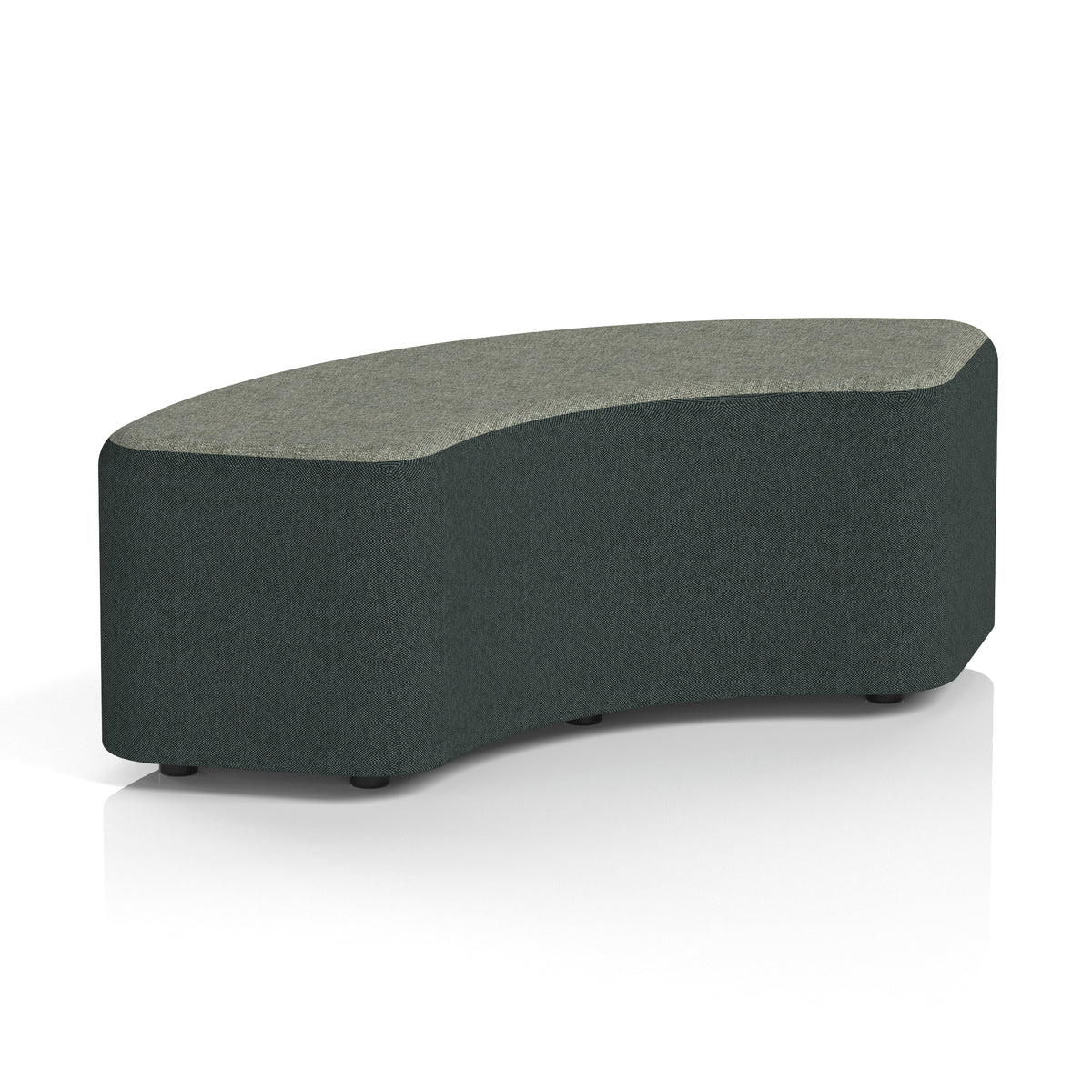 Commercial 90° Curved Stool Two Tone | Crib 5 Contract Rivet - Charcoal Body Vitreous Top - Industrious Decor