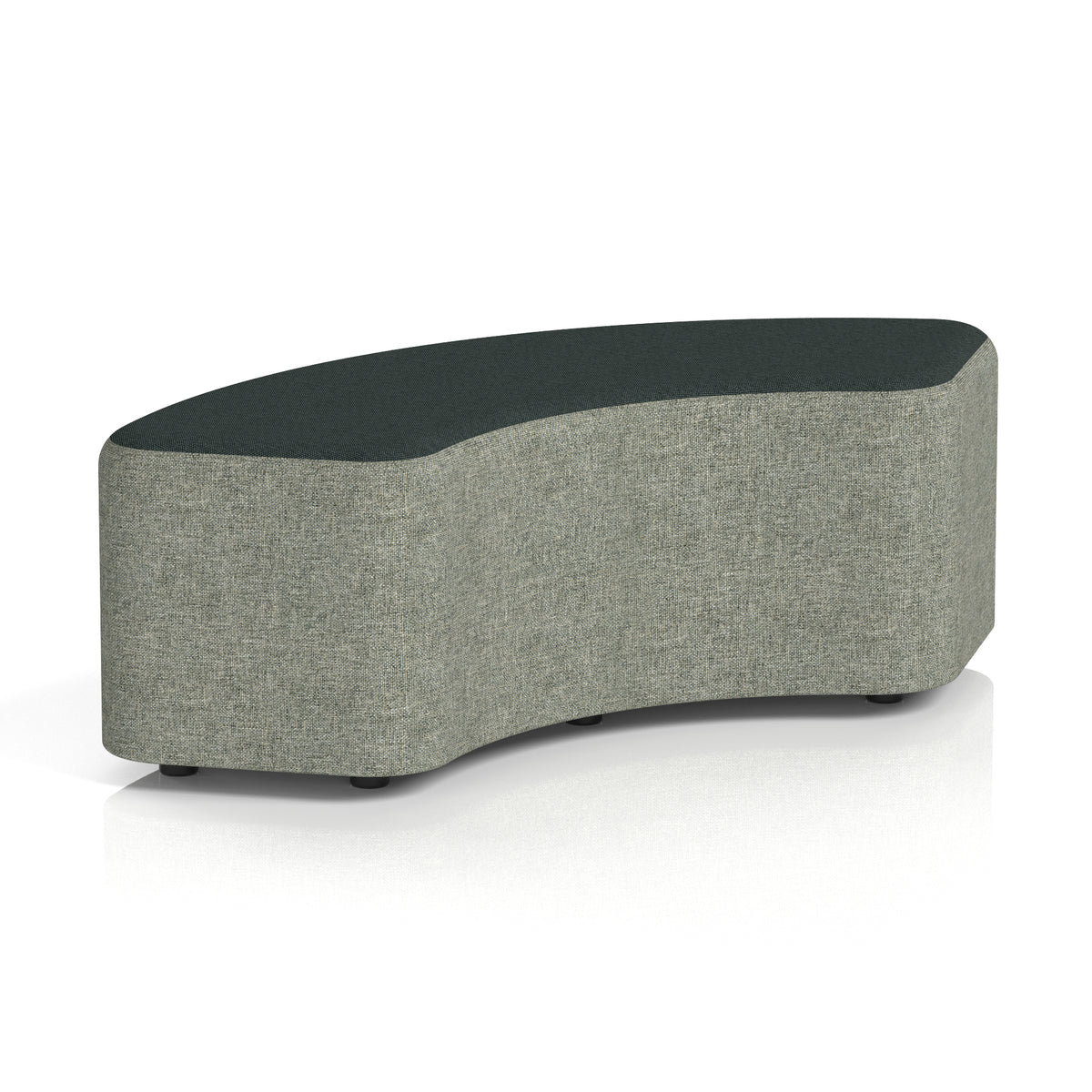 Commercial 90° Curved Stool Two Tone | Crib 5 Contract Rivet - Vitreous Body Charcoal Top - Industrious Decor