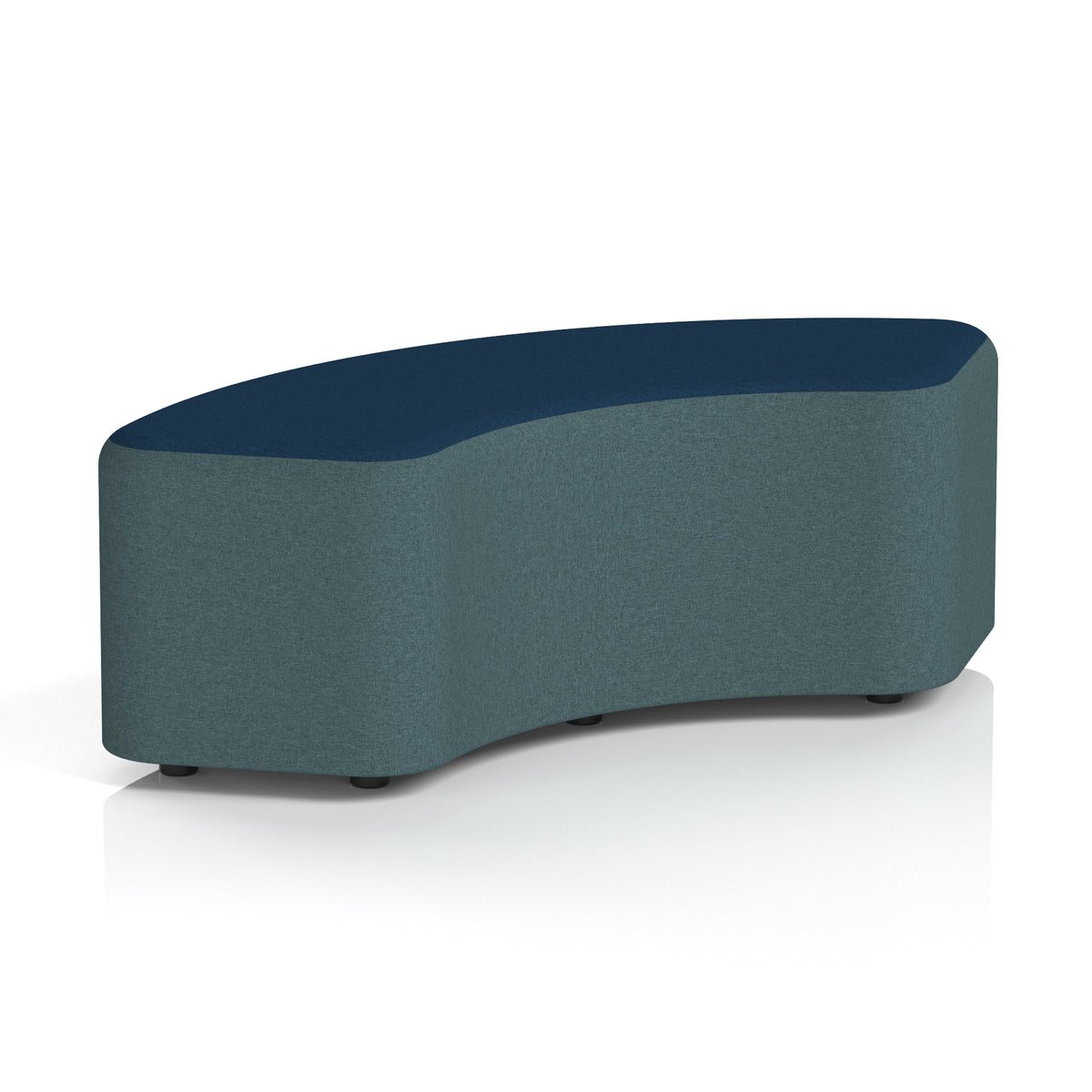Commercial 90° Curved Stool Two Tone | Crib 5 Contract X2 - Polygon Body Calculus Top - Industrious Decor