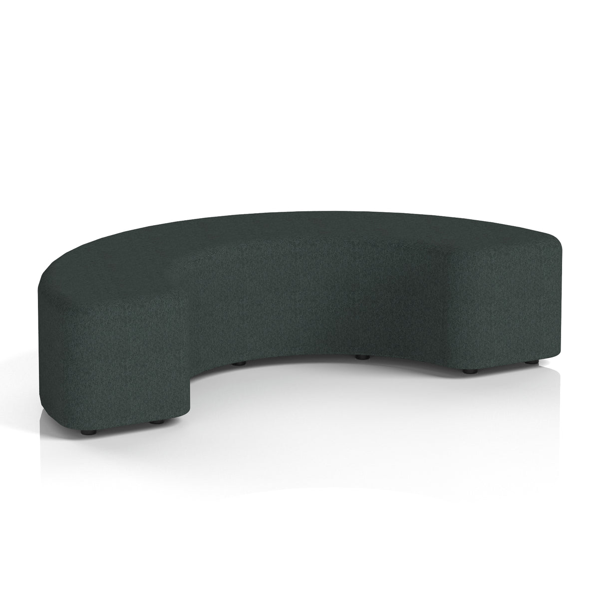 Commercial 180° Curved Stool – Single Tone | Crib 5 Contract Rivet - Charcoal Body And Top - Industrious Decor