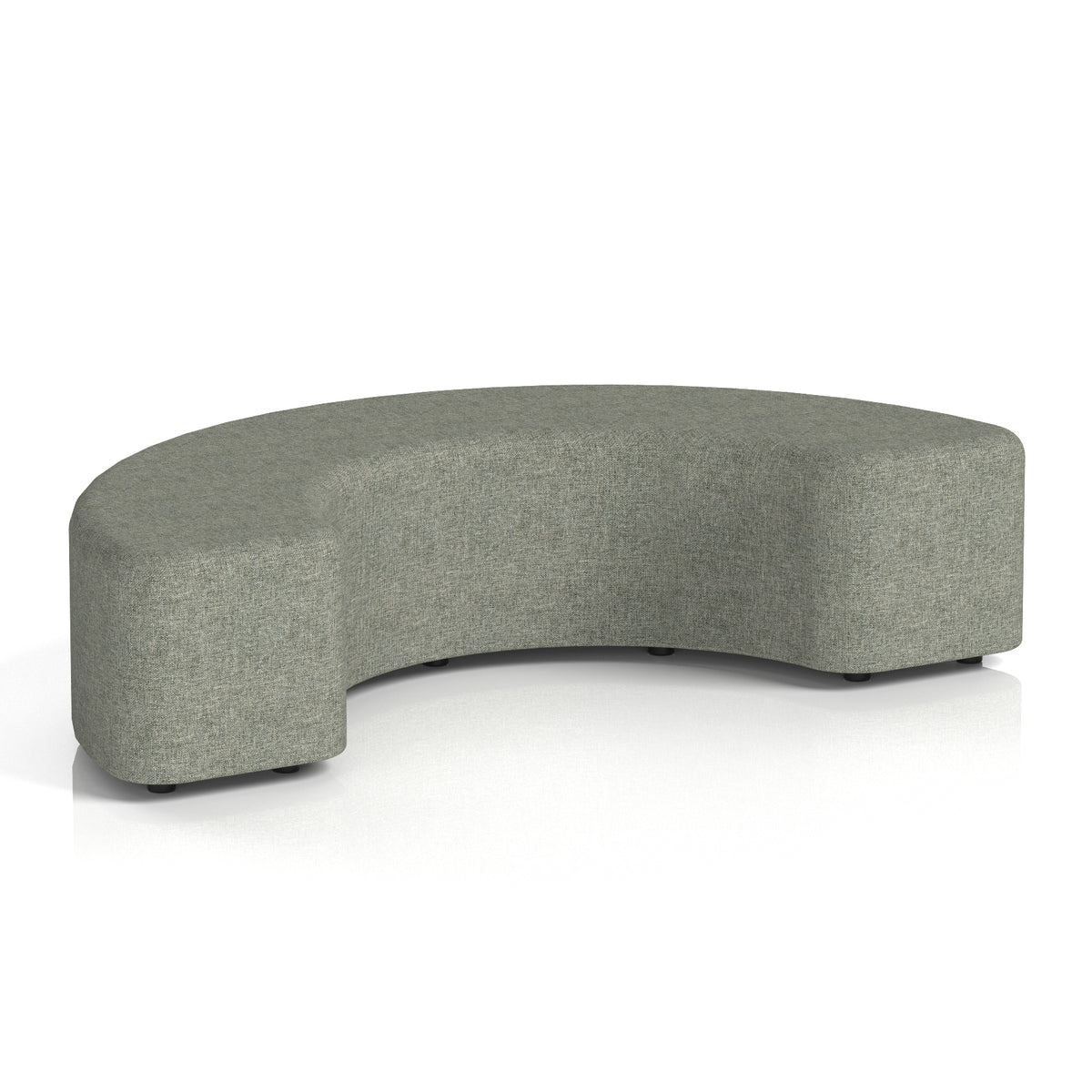 Commercial 180° Curved Stool – Single Tone | Crib 5 Contract Rivet - Vitreous Body And Top - Industrious Decor