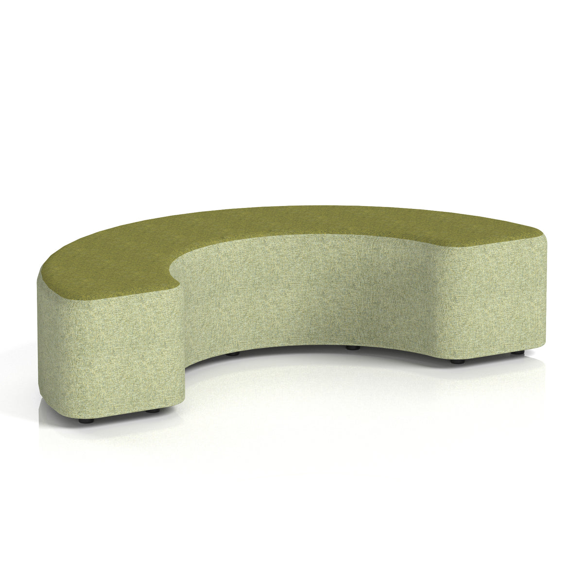 Commercial 180° Curved Stool Two Tone | Crib 5 Contract Rivet - Burnish Body Olive Top - Industrious Decor