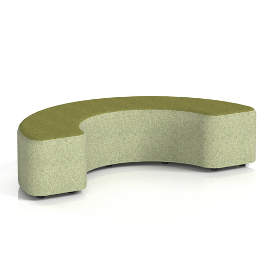 Commercial 180° Curved Stool Two Tone | Crib 5 Contract Rivet - Burnish Body Olive Top - Industrious Decor