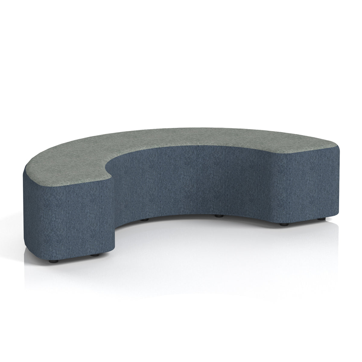 Commercial 180° Curved Stool Two Tone | Crib 5 Contract Rivet - Crucible Body Prime Top - Industrious Decor