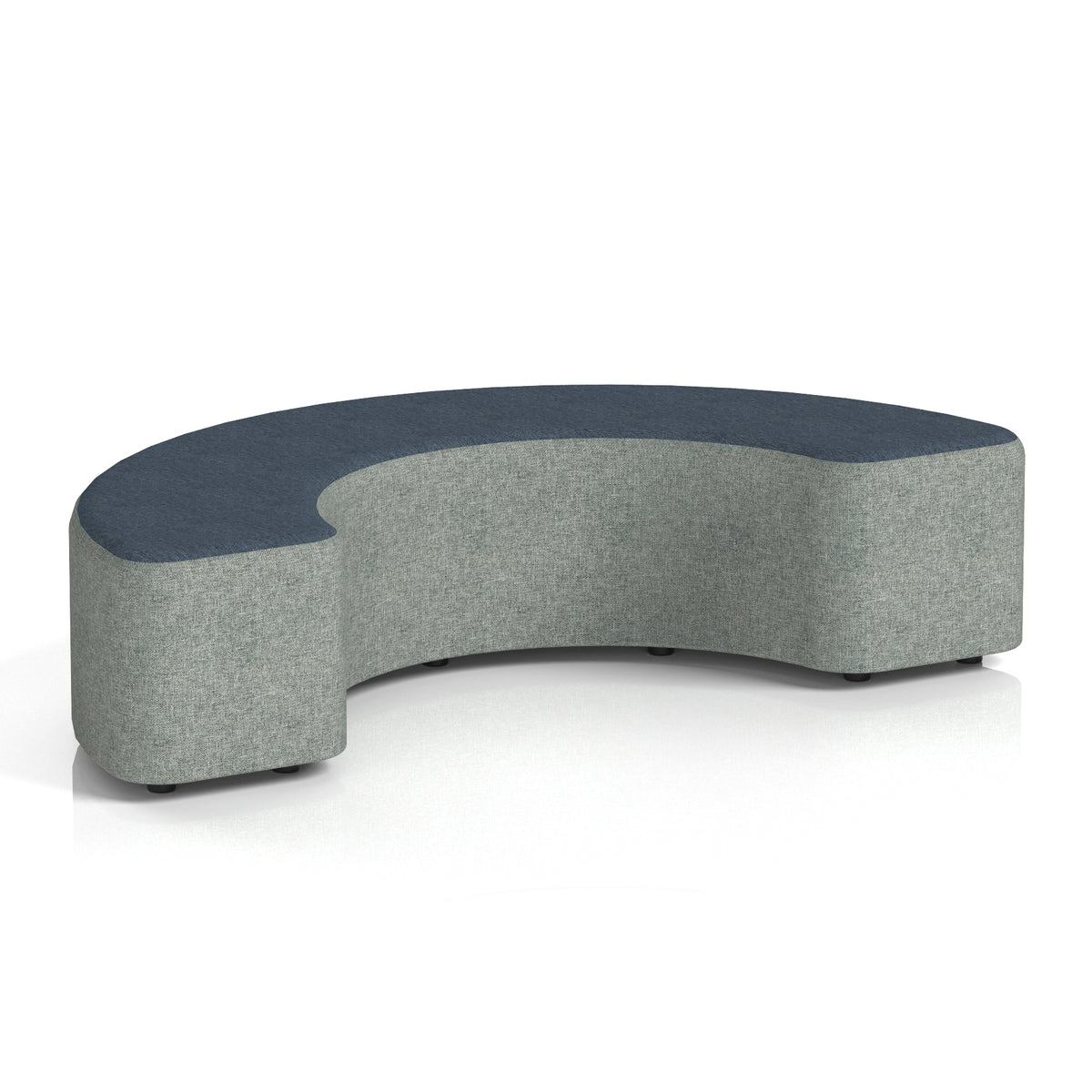 Commercial 180° Curved Stool Two Tone | Crib 5 Contract Rivet - Vitreous Body Charcoal Top - Industrious Decor