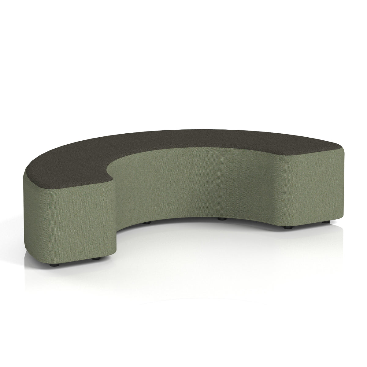 Commercial 180° Curved Stool Two Tone | Crib 5 Contract Main Line Flax - Monument Body Temple Top - Industrious Decor
